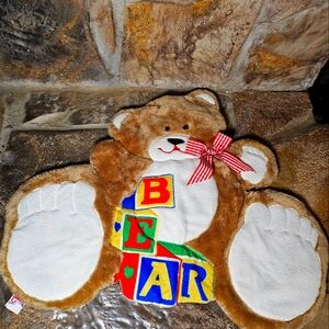 Red calliope vintage nursery bear wall decor